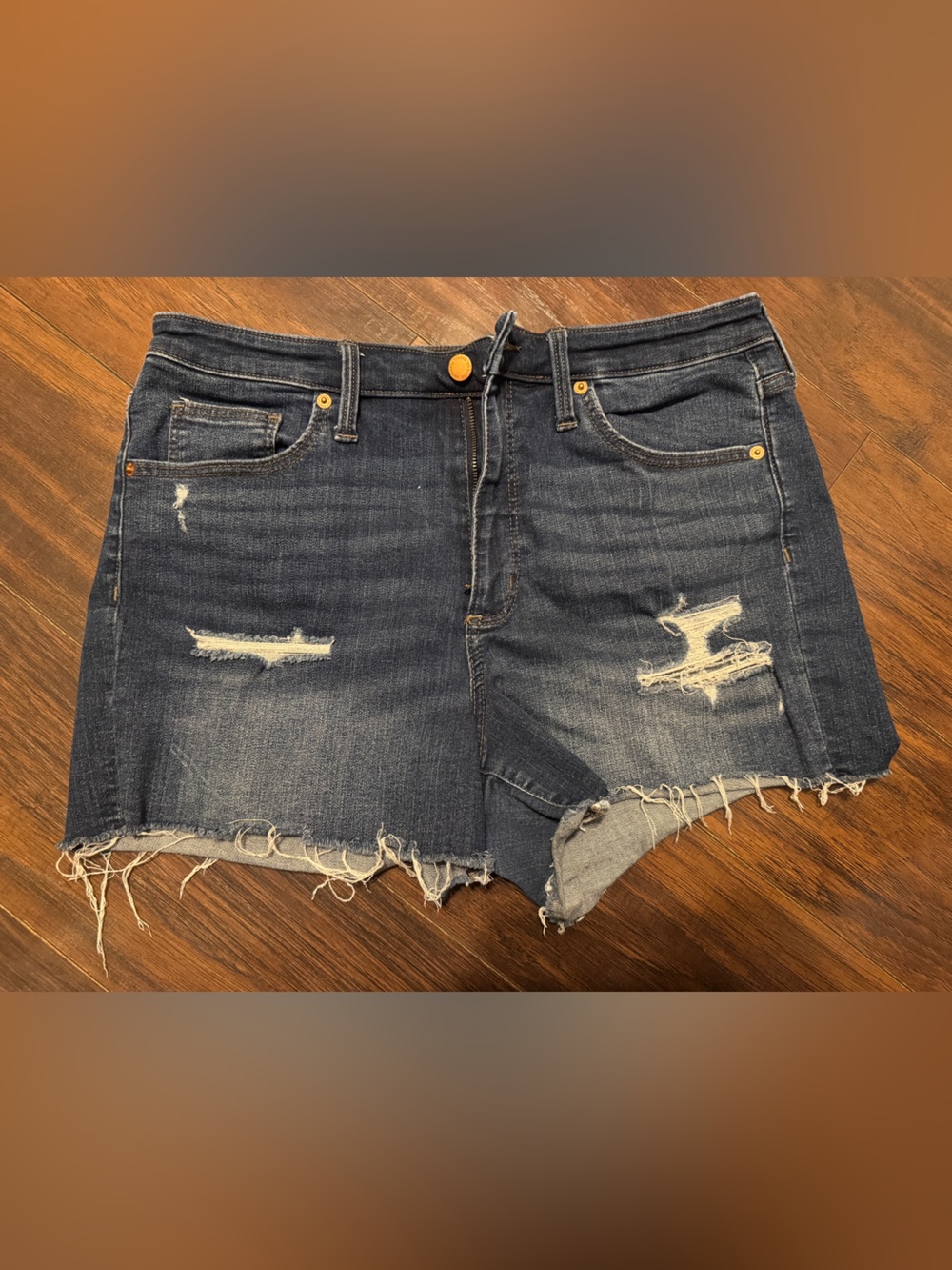 Universal Thread Dark Blue Distressed Denim Cutoff Shorts